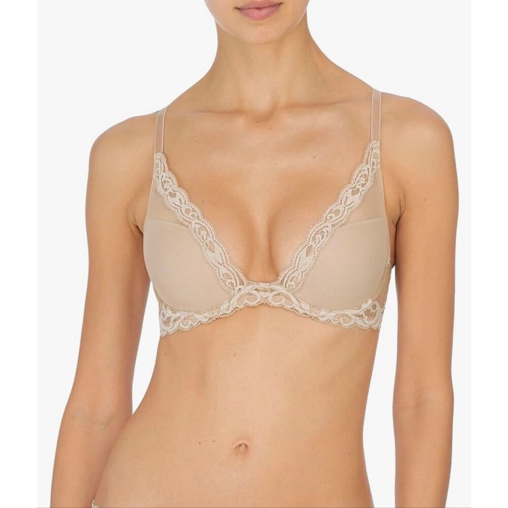 Natori Women Feathers Lace Plunge T-Shirt Bra 34B